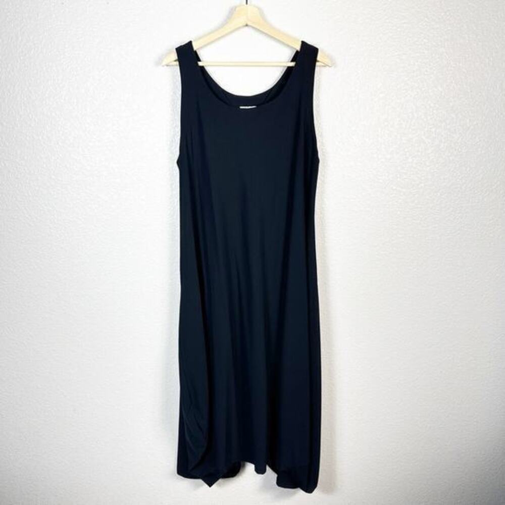 EDW Everday‎ Wear by Spirithouse NWT Womens Black Draped Midi Dress Size X-Large